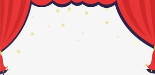 红色舞台帷幕矢量图免抠