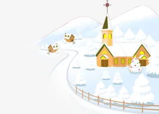 雪地，雪屋，白色，卡通雪屋，淘免抠