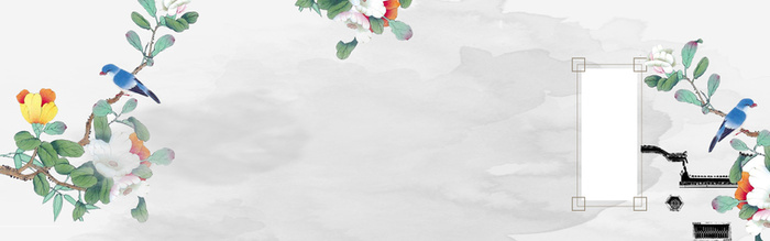 淡雅中国风水墨banner高清