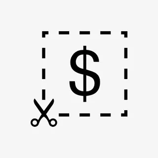 剪下美元优惠券图标免抠