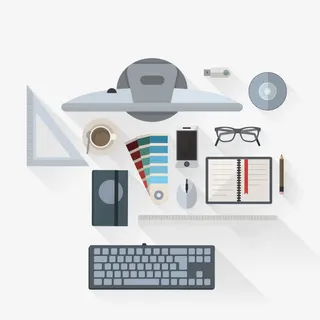 金融办公桌面免抠