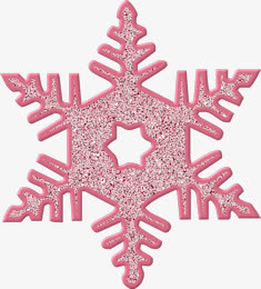 粉色雪花形状免抠