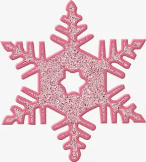 粉色雪花形状免抠