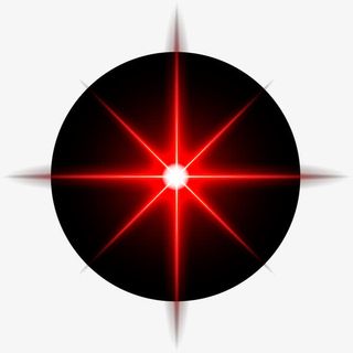 红色闪耀光芒免抠