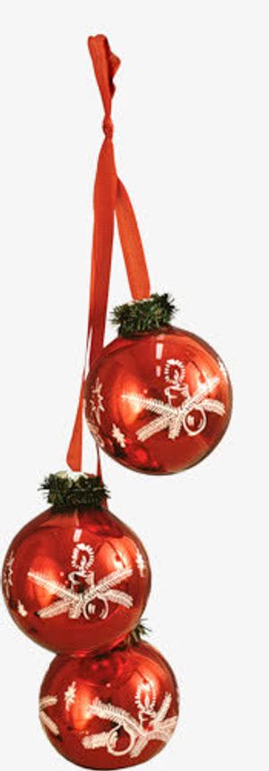 红色圣诞球素材免抠