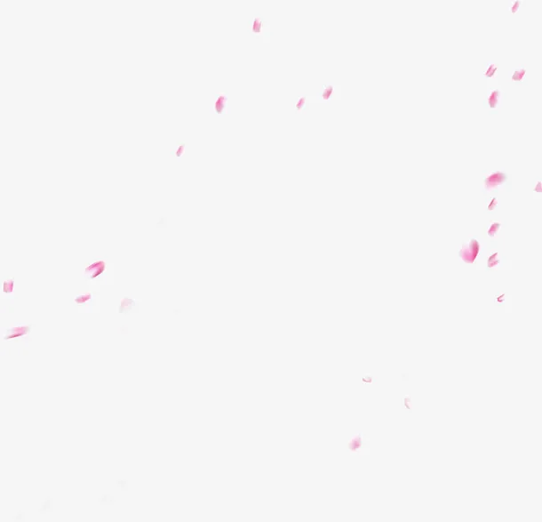 唯美粉红色花瓣飘落免抠