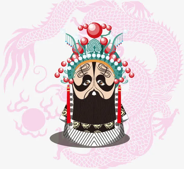 矢量手绘戏曲人物免抠