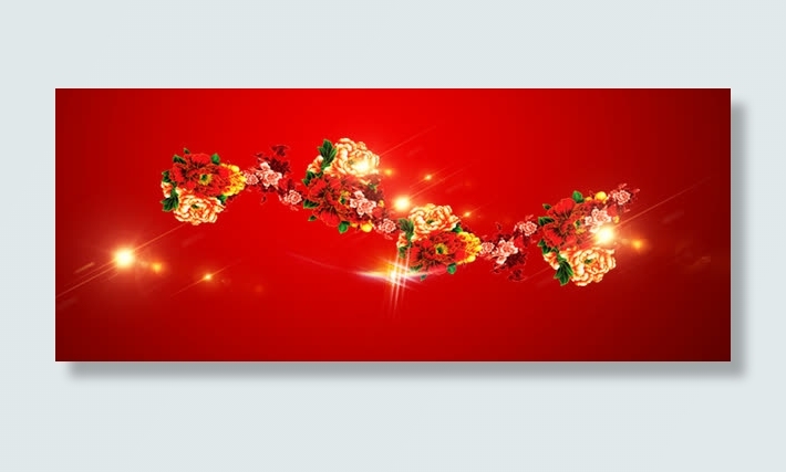 闪亮红星玫瑰花装饰免抠