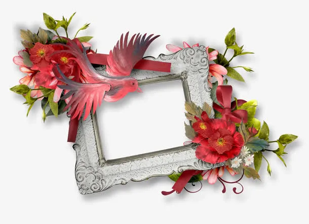 庆典花卉花卉边框矢量素材免抠
