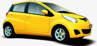 中秋节黄色汽车图片免抠