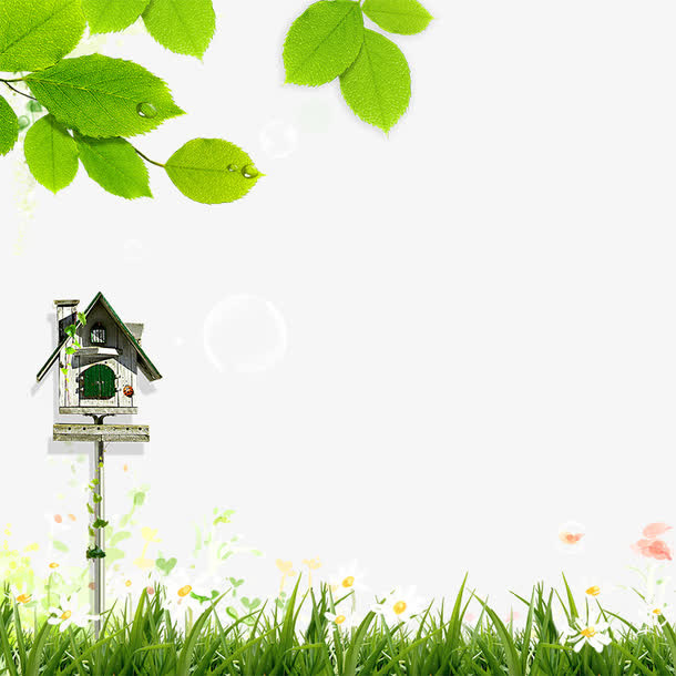 绿色环保家居主图免抠