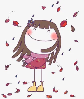 卡通小女孩免抠