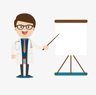 男医生教学矢量图免抠