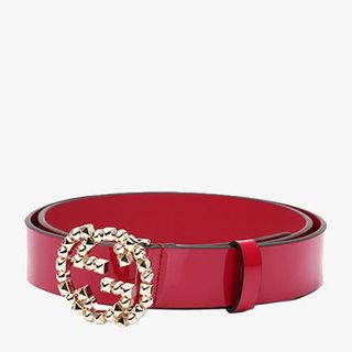 GUCCI镶钻板扣女士腰带免抠