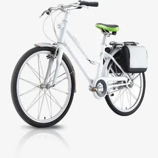 白色山地自行车免抠