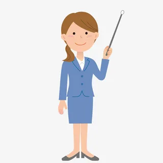 简约手绘卡通人物装饰教师免抠