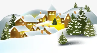 雪地房屋免抠