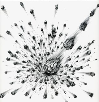 岩石爆炸飞射自然动感特效免抠