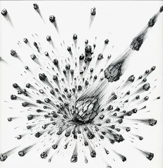 岩石爆炸飞射自然动感特效免抠