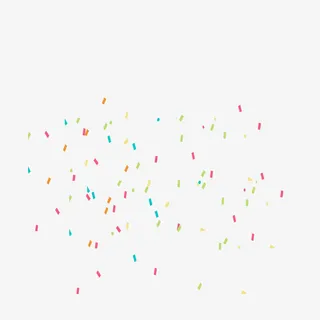 手绘彩色纸屑免抠