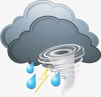 云朵打雷下雨台风素材免抠免抠