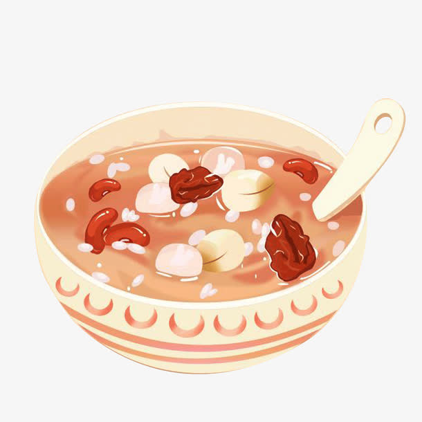 腊八粥八宝粥插画免抠