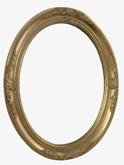 复古椭圆形相框免抠