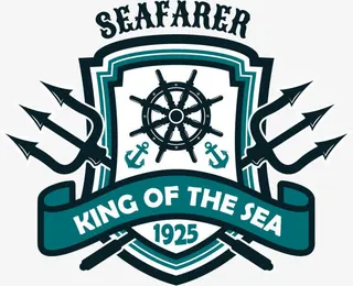 轮船标志矢量图免抠