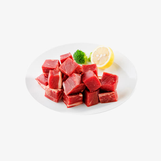 产品实物柠檬西蓝花牛里脊肉粒免抠