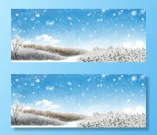 简约手绘唯美海报背景banner免抠