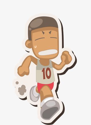 手绘运动人物免抠