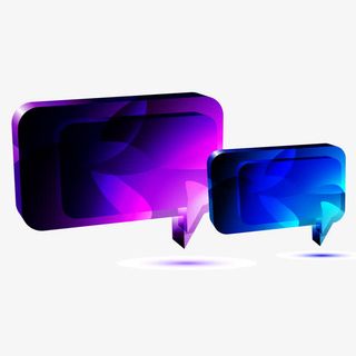 创意幻彩对话框矢量素材免抠