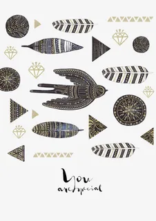 黑色羽毛燕子免抠