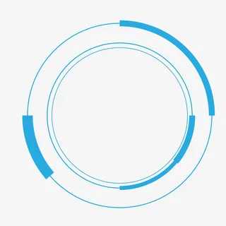 矢量科技光圈相框圆形边框素材免抠