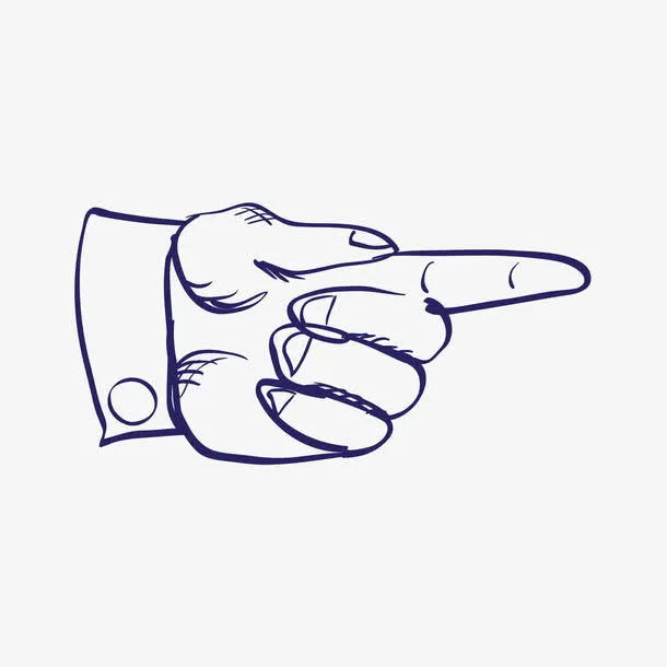 涂鸦指示箭头免抠