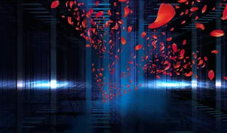 科技炫光花瓣背景高清