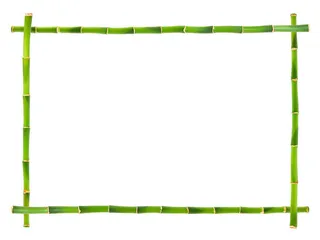 绿色竹子边框免抠