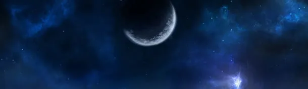 动漫夜空圆月背景banner