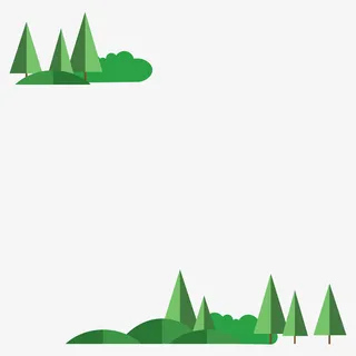 旅游城市建设森林边框免抠