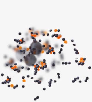 黑点素材红色圆球漂浮素材免抠