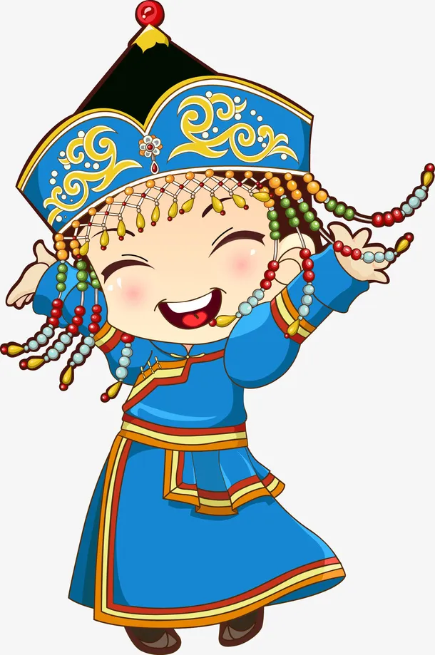 蒙古族娃娃免抠手绘/卡通卡通元素