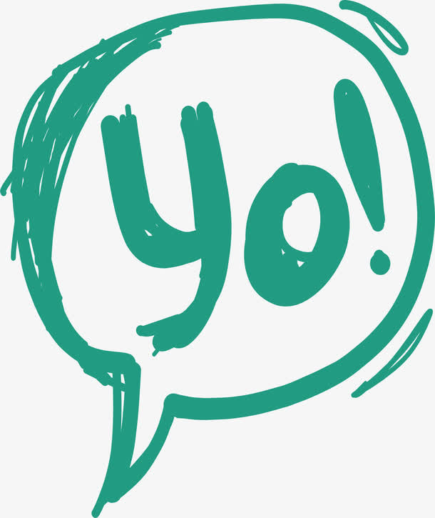 绿色线条对话框免抠