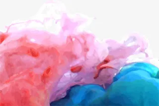 手绘色块烟雾彩绘特效免抠