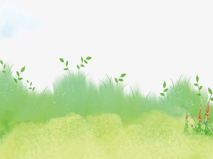 花卉小清新绿色草地初春踏青畅享免抠