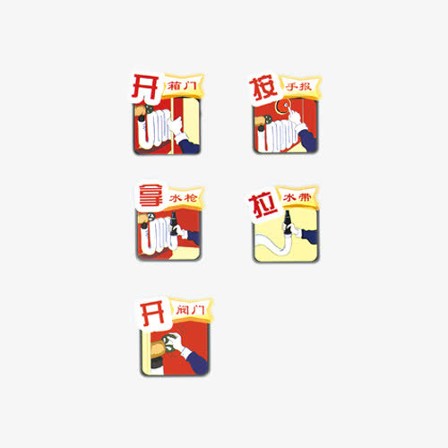 消防栓使用法免抠