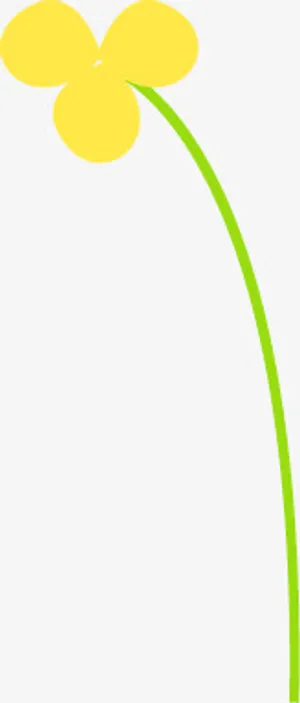 黄色卡通花朵美景春天设计免抠