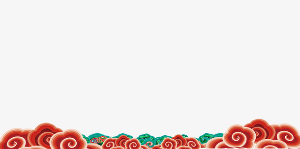 红色喜庆祥云云彩免抠手绘/卡通卡通元素