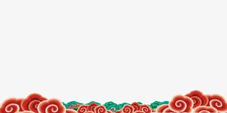 红色喜庆祥云云彩免抠手绘/卡通卡通元素