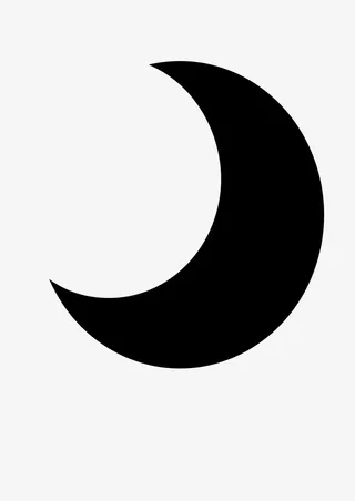 黑色月牙图案免抠