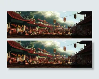 古代建筑灯笼中国风免抠